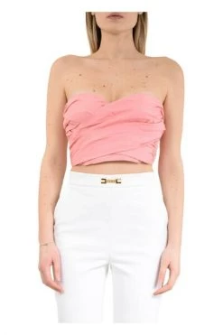 Elisabetta Franchi Shirts Crop Top Pink -Elisabetta Franchi Winkel b95b49025864fc416dda54847da2b897