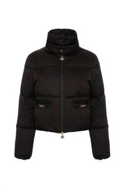 Elisabetta Franchi Gewatteerde Jassen Down Jackets Black