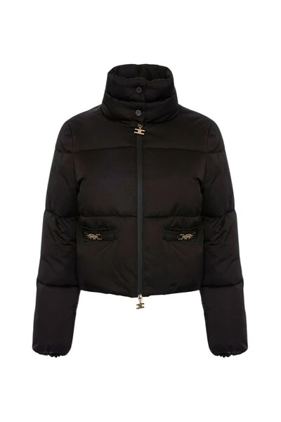 Elisabetta Franchi Gewatteerde Jassen Down Jackets Black 1 Elisabetta Franchi Gewatteerde Jassen Down Jackets Black