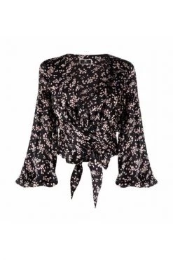 Elisabetta Franchi Blouses Floral Print Blouse Black
