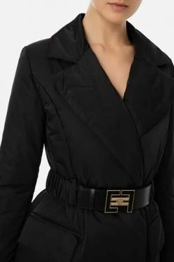 Elisabetta Franchi Trenchcoats & Mantels Belted Coats Black