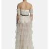 Elisabetta Franchi Maxi Jurken Red Carpet Tulle Dress With Bustier White