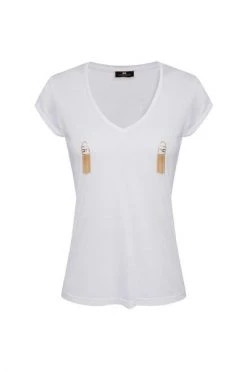 Elisabetta Franchi T-shirts T-Shirt White -Elisabetta Franchi Winkel bb222190d662d4d88d0d195567f1f43f