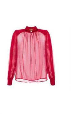 Elisabetta Franchi Blouses Georgette Blouse Red