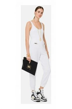 Elisabetta Franchi Sweatpants Trousers White -Elisabetta Franchi Winkel bb99e990a7b849fe668d48aa850ba6e2