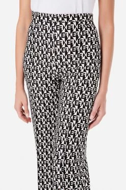 Elisabetta Franchi Wijde Broeken Pants Black