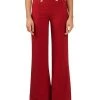 Elisabetta Franchi Wijde Broeken Wide Trousers Red