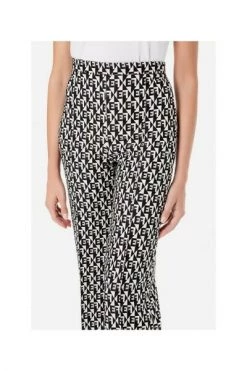 Elisabetta Franchi Wijde Broeken Wide Trousers Black