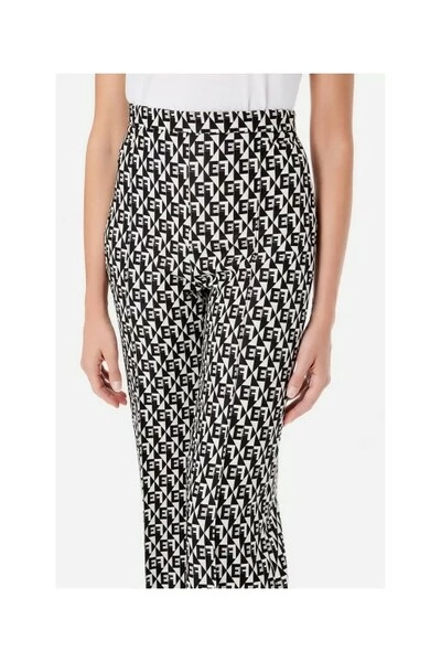 Elisabetta Franchi Wijde Broeken Wide Trousers Black 1 Elisabetta Franchi Wijde Broeken Wide Trousers Black