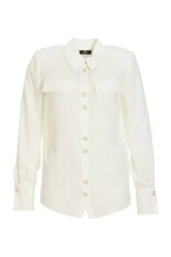 Elisabetta Franchi Longsleeve Shirts Shirt White -Elisabetta Franchi Winkel bd332016cbf33451d31ca4f95f57bd90
