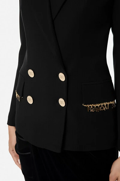 Elisabetta Franchi Blazers Blankets Black 3 Elisabetta Franchi Blazers Blankets Black - Afbeelding 3