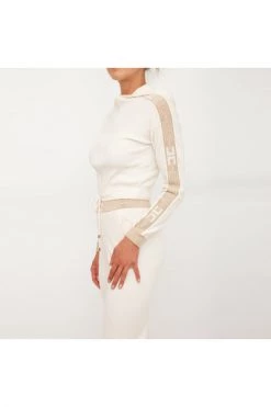 Elisabetta Franchi Hoodies & Sweatvesten Zip-throughs Beige -Elisabetta Franchi Winkel bec494f60ad441d97df8eae3f096bfa2