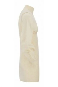 Elisabetta Franchi Casual Jurken Ribbed Mini Dress With High Neck And Cups Beige -Elisabetta Franchi Winkel bef660c73049b405f69f912c4d22d3d6