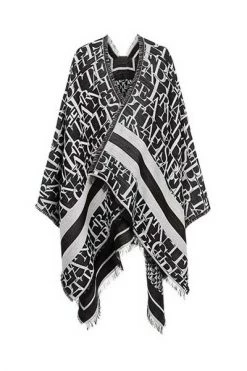 Elisabetta Franchi Poncho's Capes Black