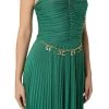 Elisabetta Franchi Jurken Lurex Long Dress Green