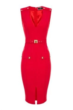 Elisabetta Franchi Casual Jurken Midi Dresses Red -Elisabetta Franchi Winkel c01105229700e30a5e3301da65e25567