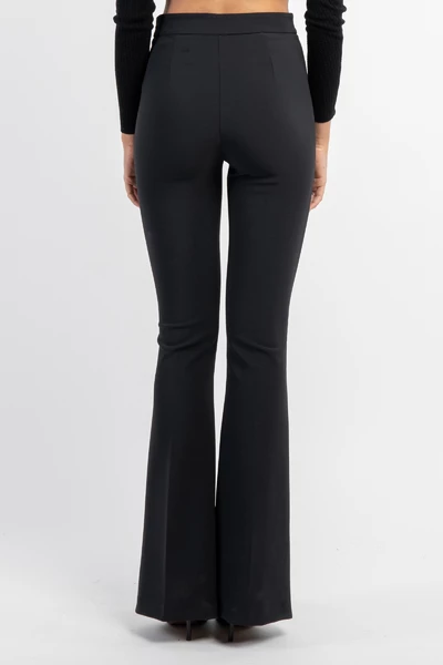 Wijde Broeken Elisabetta Franchi Trousers Black Black 2 Wijde Broeken Elisabetta Franchi Trousers Black Black - Afbeelding 2
