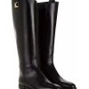 Elisabetta Franchi Snowboots Riding Boot With Gold Studded Passantino Black