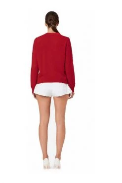 Elisabetta Franchi Sweaters Round-neck Knitwear Red
