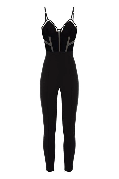 Elisabetta Franchi Jumpsuits & Tuinbroeken Jumpsuits Black 4 Elisabetta Franchi Jumpsuits & Tuinbroeken Jumpsuits Black - Afbeelding 4