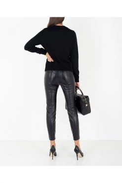 Elisabetta Franchi Sweaters Round-neck Knitwear Black -Elisabetta Franchi Winkel c2029c43f35615165734a9e63770e582