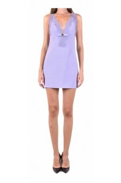 Elisabetta Franchi Casual Jurken Babydoll Mini Dress Purple