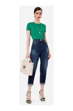 Elisabetta Franchi Cropped Jeans Jeans Blue
