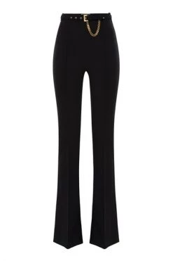 Wijde Broeken Elisabetta Franchi Pantalon Zwart PA05227E2 110 Black -Elisabetta Franchi Winkel c4980de63be3b46d28d95b26c06492d1