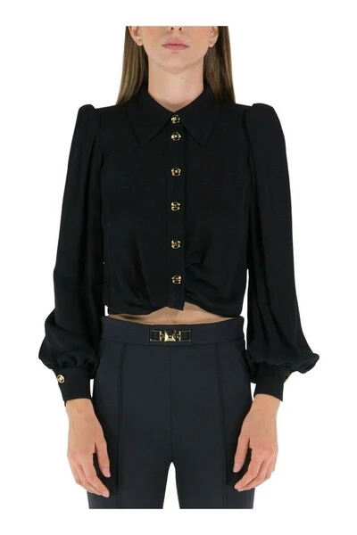 Elisabetta Franchi Longsleeve Shirts Shirts Black 3 Elisabetta Franchi Longsleeve Shirts Shirts Black - Afbeelding 3