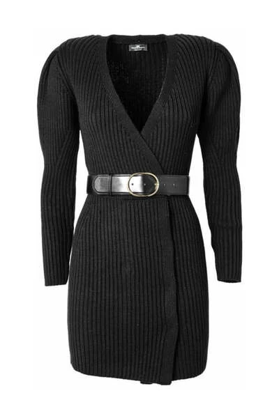 Elisabetta Franchi Casual Jurken Knitted Dresses Black 2 Elisabetta Franchi Casual Jurken Knitted Dresses Black - Afbeelding 2