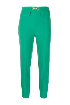 Elisabetta Franchi Vrijetijds Broeken Trousers Green