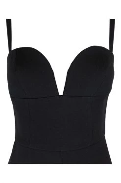 Elisabetta Franchi Playsuits Slim Fit Jumpsuit With Sweetheart Neckline Black