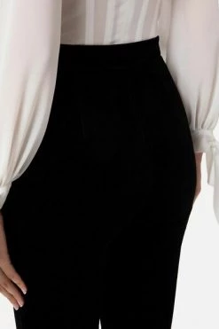 Elisabetta Franchi Wijde Broeken Wide Trousers Black -Elisabetta Franchi Winkel c6965613942c09ab829828761fb67ba7