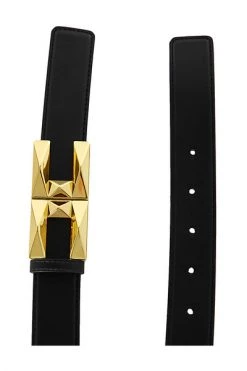 Elisabetta Franchi Riemen Logo Belt Black