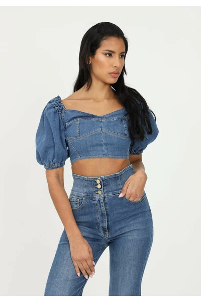 Elisabetta Franchi Shirts Top Blue 5 Elisabetta Franchi Shirts Top Blue - Afbeelding 5