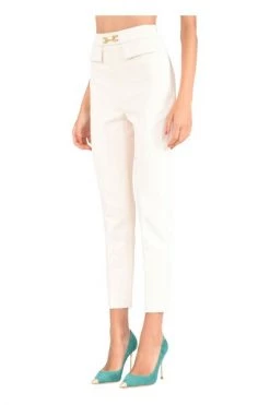 Elisabetta Franchi Vrijetijds Broeken Trousers White -Elisabetta Franchi Winkel c788fbc6ffaf881575c889079386865b