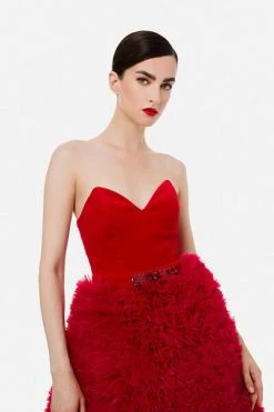 Elisabetta Franchi Feestjurken Party Dresses Red -Elisabetta Franchi Winkel c8fed4023e0b78e3f03bc4b7a7a3c67c