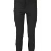 Elisabetta Franchi Pantalons Skinny Jodhpurs With Gold Clamps Black