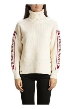 Elisabetta Franchi Sweaters Knitwear Beige
