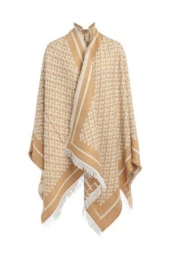 Elisabetta Franchi Poncho's Capes Beige