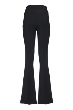Elisabetta Franchi Wijde Broeken Wide Trousers Black
