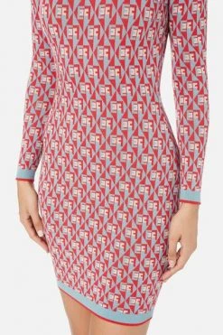 Elisabetta Franchi Casual Jurken Knitted Dresses Red