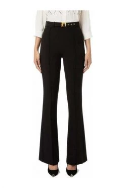 Elisabetta Franchi Pantalons Straight Trousers Black