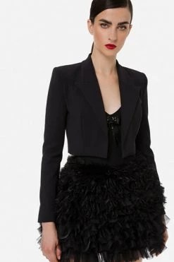 Elisabetta Franchi Casual Jurken Mini Dress With Gathered Tulle Skirt Black -Elisabetta Franchi Winkel ca29c77dab686725e7bdb19cb962b4cb