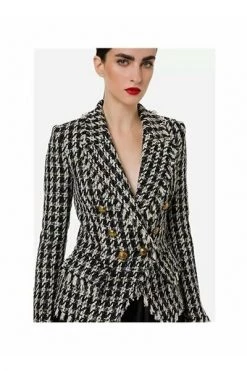 Elisabetta Franchi Blazers Tweed Jackets Black -Elisabetta Franchi Winkel ca9ef0a039eeef6cb04a80ea947b23aa