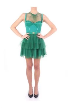 Casual Jurken Elisabetta Franchi Green -Elisabetta Franchi Winkel caada3f922e1310d926abd12e373e657