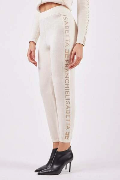 Elisabetta Franchi Sweatpants White 1 Elisabetta Franchi Sweatpants White