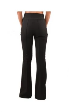 Elisabetta Franchi Wijde Broeken Wide Trousers Black