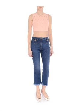 Elisabetta Franchi Flared Jeans Jeans With Crooked Bottom Blue