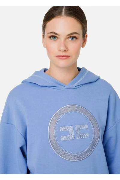 Elisabetta Franchi Hoodies & Sweatvesten Hoodies Blue 5 Elisabetta Franchi Hoodies & Sweatvesten Hoodies Blue - Afbeelding 5